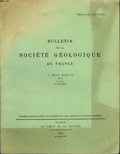 Bulletin de la Société Géologique de France. N°5 - TOME …