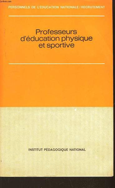 Professeurs d'éducation physique et sportive