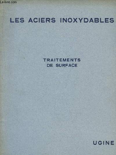 Les Aciers Inoxydables. Traitements en Surface.