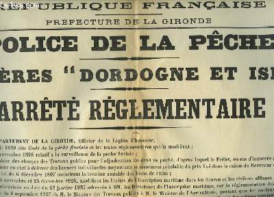 1 Affiche d'un " Arrêté Règlementaire de la Police de …