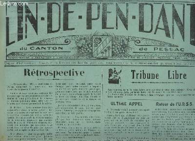 L'Indépendant du Canton de Pessac N°96 - 2e année : …
