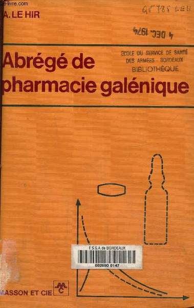 Abrégé de pharmacie galénique