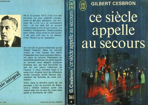 CE SIECLE APPELLE AU SECOURS