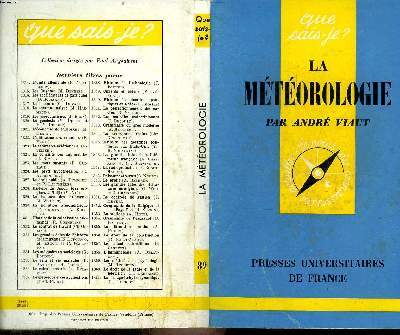 Que sais-je? N° 89 La météorologie