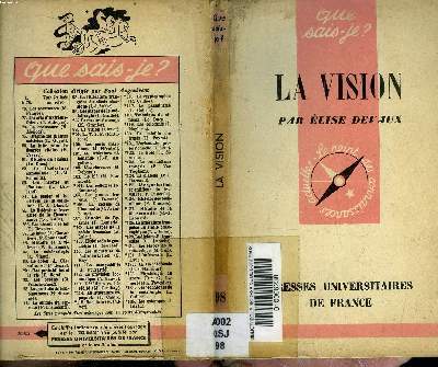 Que sais-je? N° 98 La vision