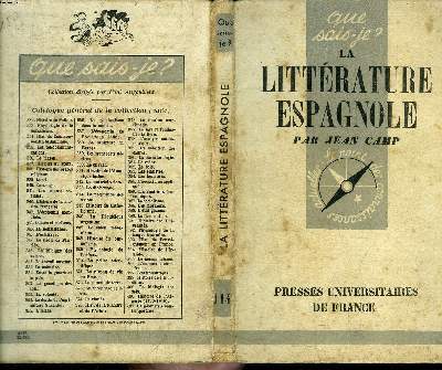 Que sais-je? N° 114 La littérature Espagnol