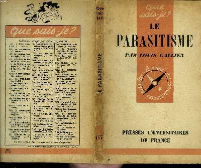 Que sais-je? N° 117 Le parasitisme