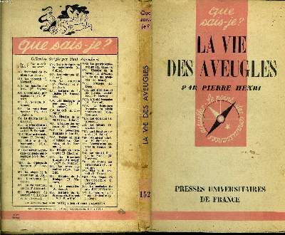 Que sais-je? N° 152 La vie des aveugles