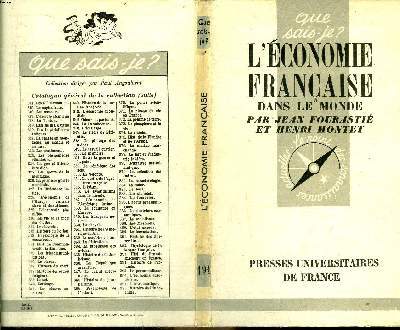 Que sais-je? N° 191 L'économie française dans le monde