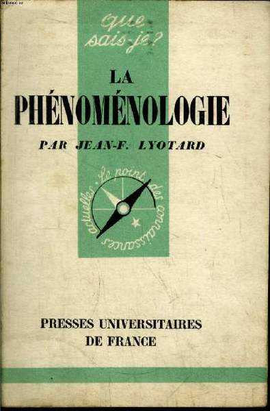 Que sais-je? N° 625 La phénoménologie