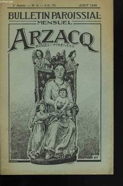 Bulletin paroissial Arzacq, Basses-Pyrénées n° 08