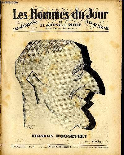 LES HOMMES DU JOUR, Première série magazine N°44. FRANKLIN ROOSEVELT.