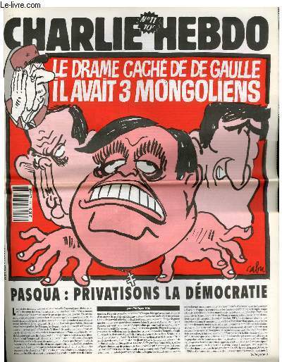 CHARLIE HEBDO N° 11 - LE DRAME CACHEE DE DE …