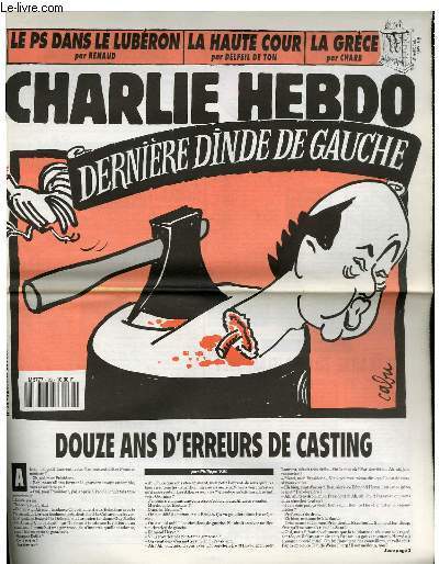 CHARLIE HEBDO N°26 - DERNIERE DINDE DE GAUCHE