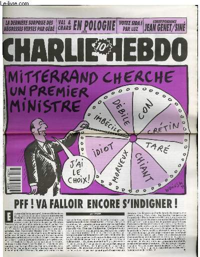 CHARLIE HEBDO N°38 - MITTERAND CHERCHE UN PREMIER MINISTRE