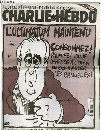 CHARLIE HEBDO N°87 - L'ULTIMATUM MAINTENU, CONSOMMEZ ! PAUVRES ! …
