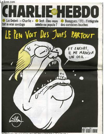 CHARLIE HEBDO N°246 - LE PEN VOIT DES JUIFS PARTOUT
