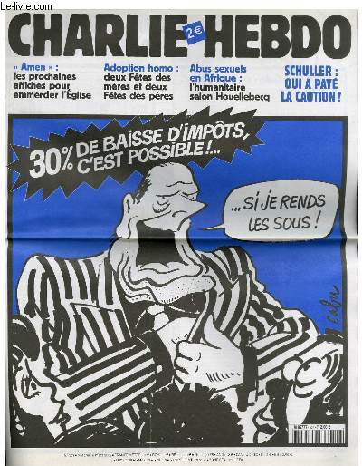 CHARLIE HEBDO N°507 - 30% DE BAISSE D'IMPOTS, C'EST POSSIBLE …