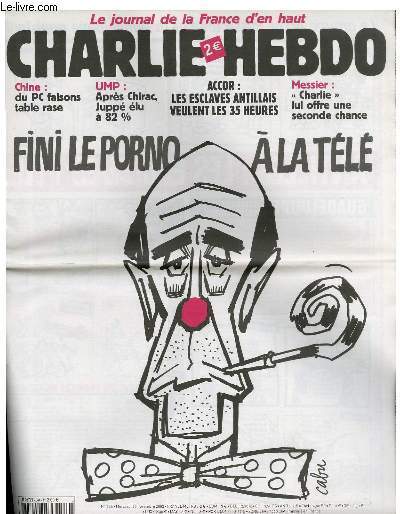 CHARLIE HEBDO N°544 - FINI LE PORNO A LA TELE