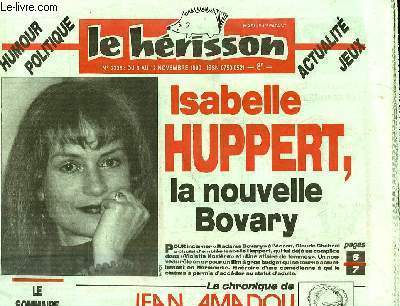 MARIUS L'EPATANT HERISSON N°2325 - ISABELLE HUPPERT, LA NOUVELLE BOVARY