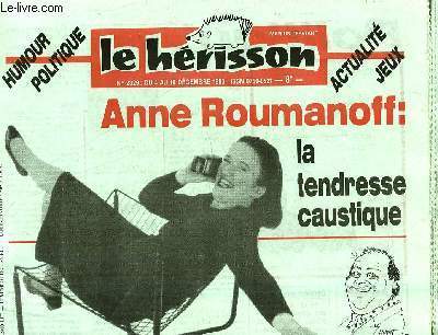 MARIUS L'EPATANT HERISSON N°2329 - ANNE ROUMANOFF : LA TENDRESSE …