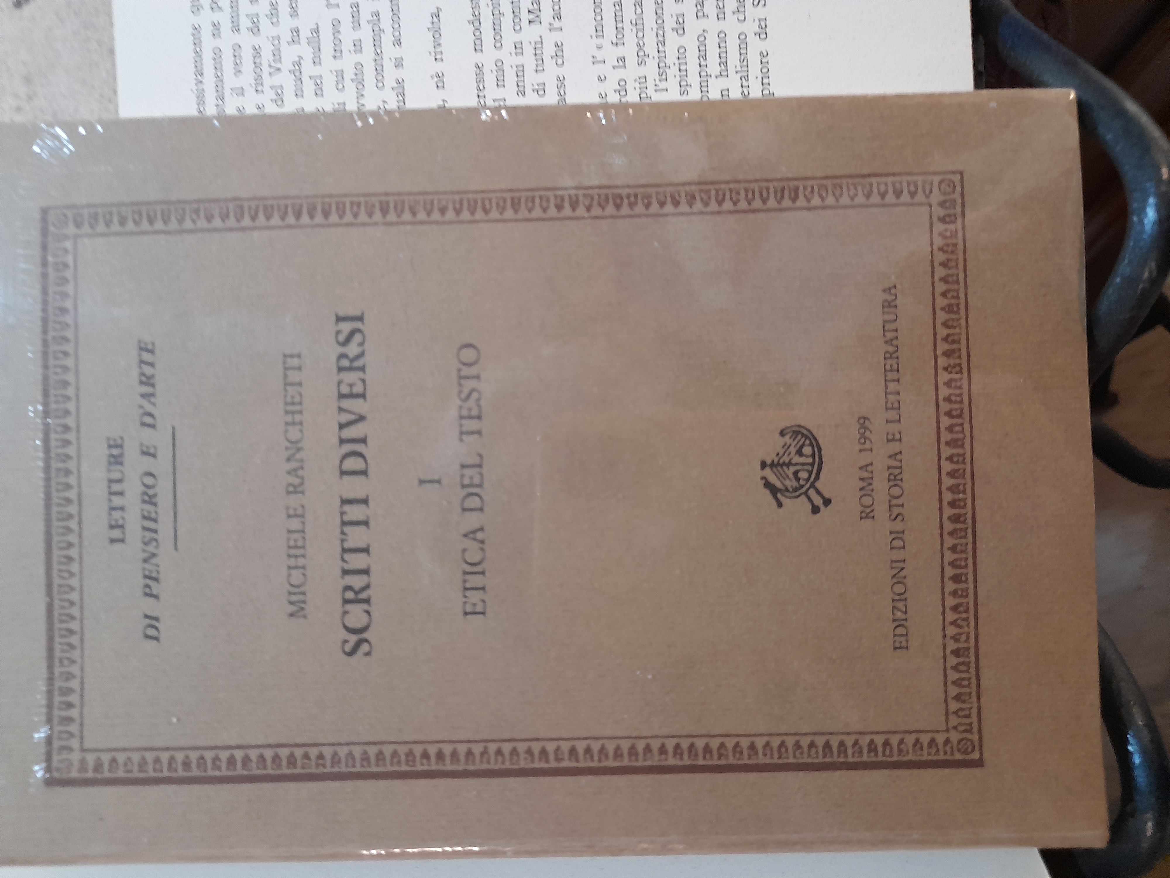 Scritti diversi 1. Etica del testo.