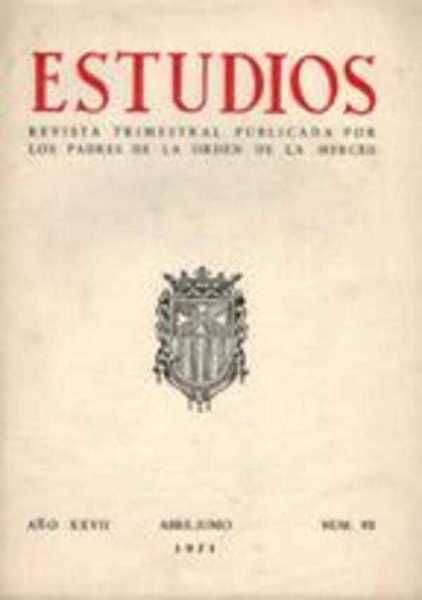 ESTUDIOS REVISTA TRIMESTRAL PUBLICADA POR LOS PADRES DE LA ORDEN …