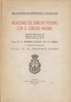 RELACIONES DEL DERECHO POSITIVO CON EL DERECHO NATURAL