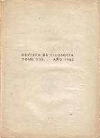 REVISTA DE FILOSOFIA TOMO XXI AÑO 1962