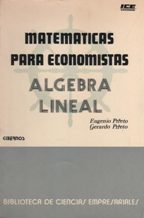 MATEMATICAS PARA ECONOMISTAS. ALGEBRA LINEAL