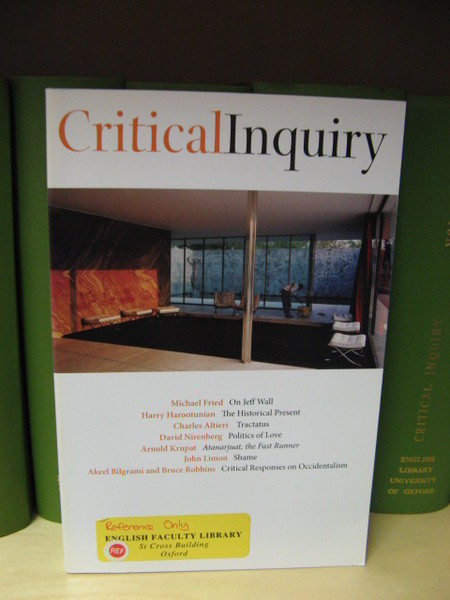 Critical Inquiry: Vol. 33, No. 3, Spring 2007, Pages 471 …