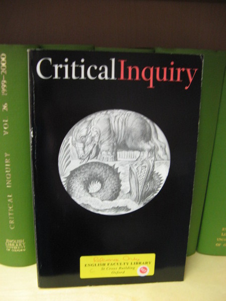 Critical Inquiry: Vol. 34. No. 3, Spring 2008, Pages 393 …