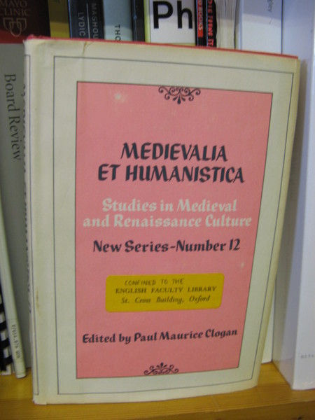 Medievalia et Humanistica: Studies in Medieval & Renaissance Culture: New …