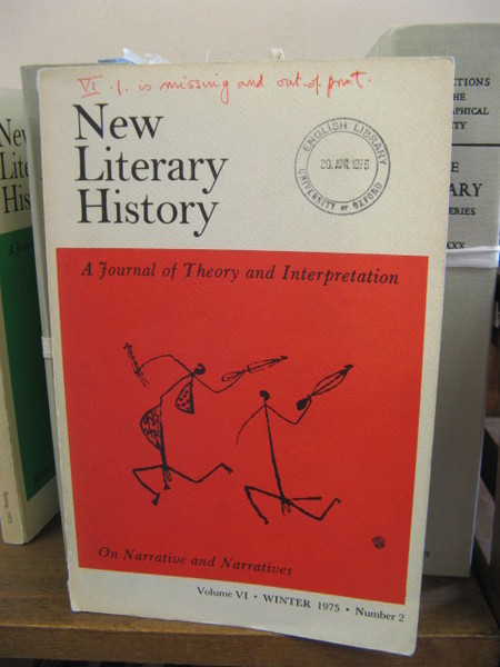 New Literary History: A Journal of Theory and Interpretation: On …