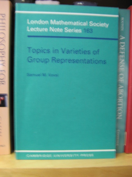 Topics in Varieties of Group Representations (London Mathematical Society Lecture …