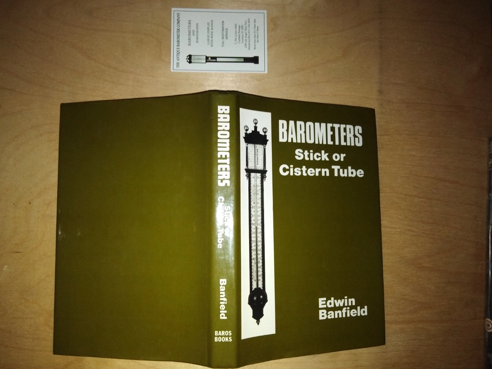 Barometers. Stick or cistern tube