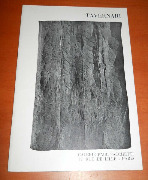 brochure della mostra TAVERNARI galerie Paul Facchetti, Paris 1961