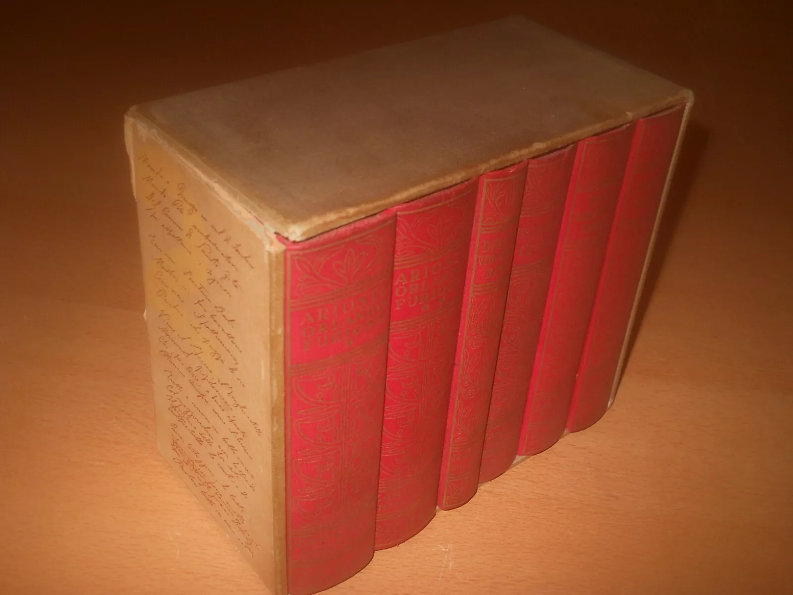 cofanetto 6 volumi Dante Petrarca Ariosto Tasso Parini