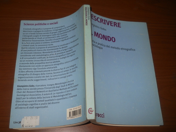 descrivere il mondo. teoria e pratica del metodo etnografico in …