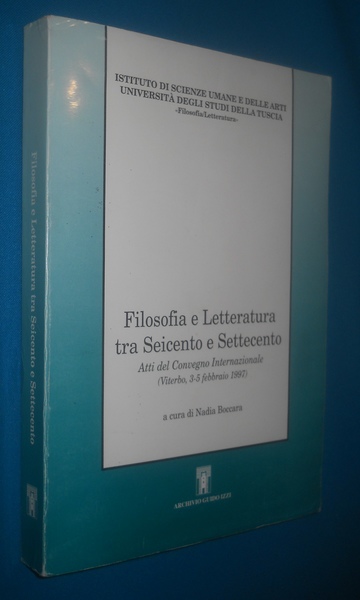 filosofia e letteratura tra seicento e settecento