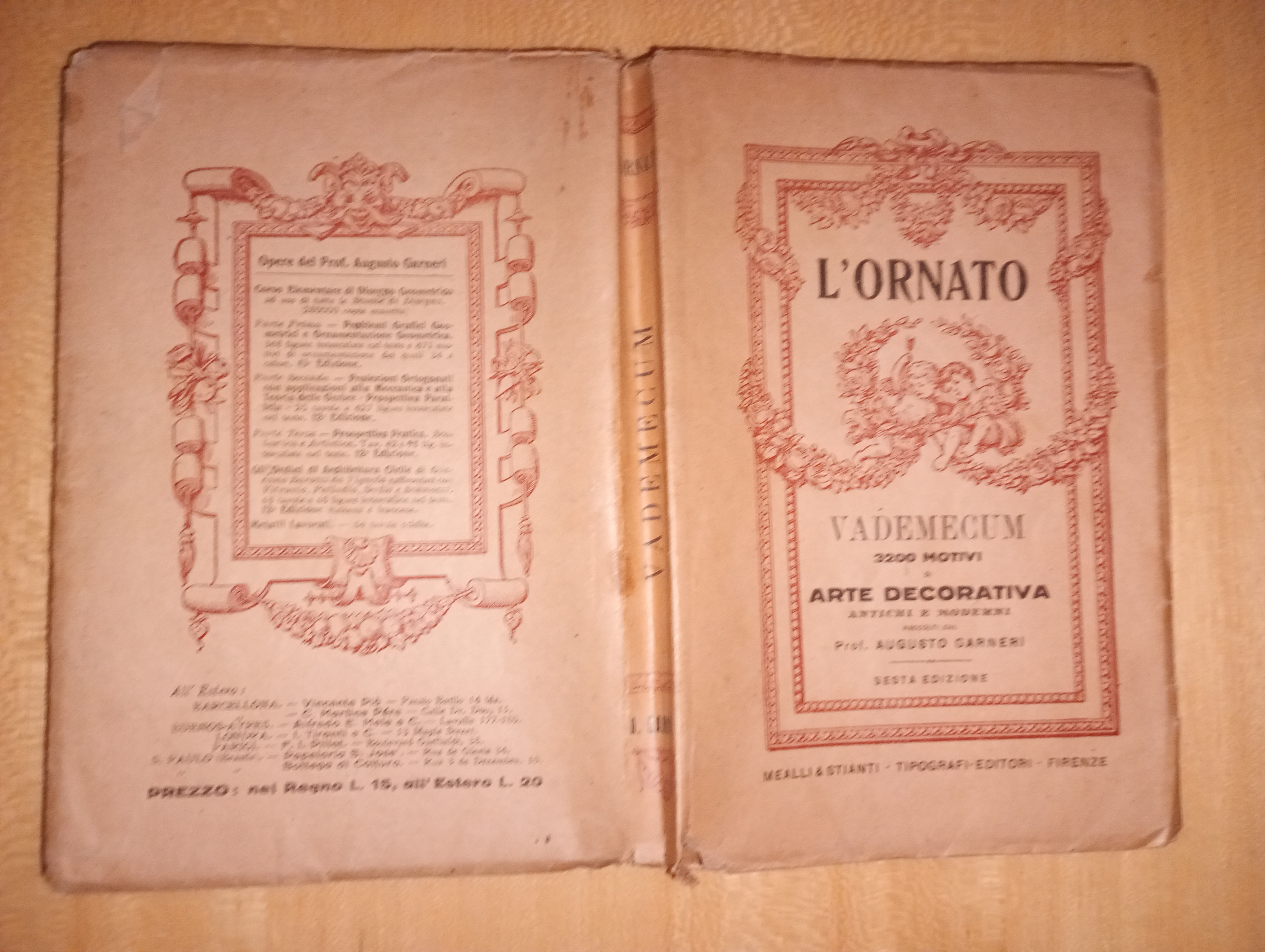 l'ornato. vademecum 3200 motivi di arte decorativa antichi e moderni