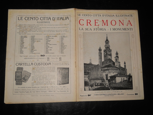 LE CENTO CITTA' D'ITALIA ILLUSTRATE. CREMONA, la sua storia i …