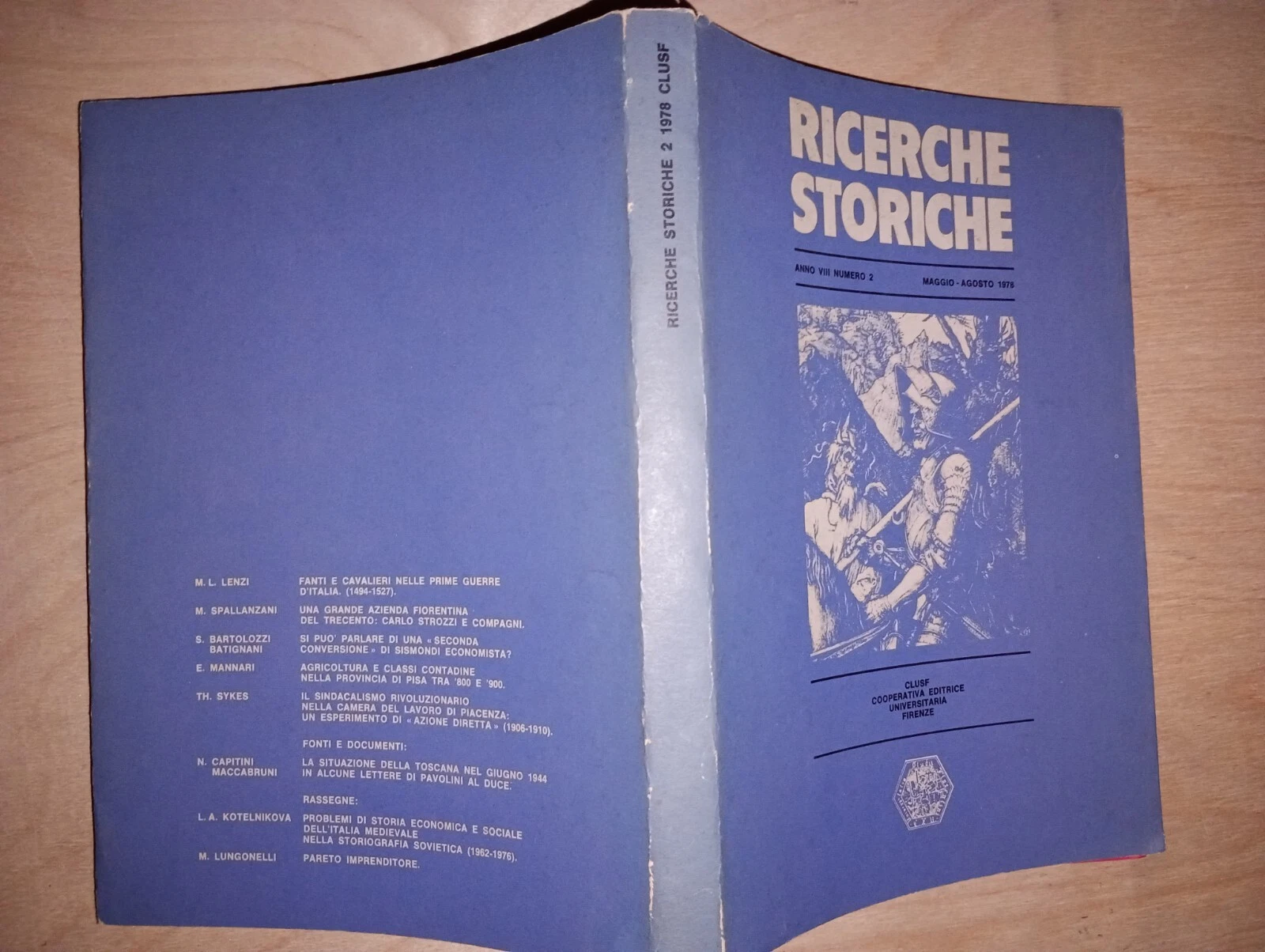 quadrimestrale RICERCHE STORICHE n. 2 1978
