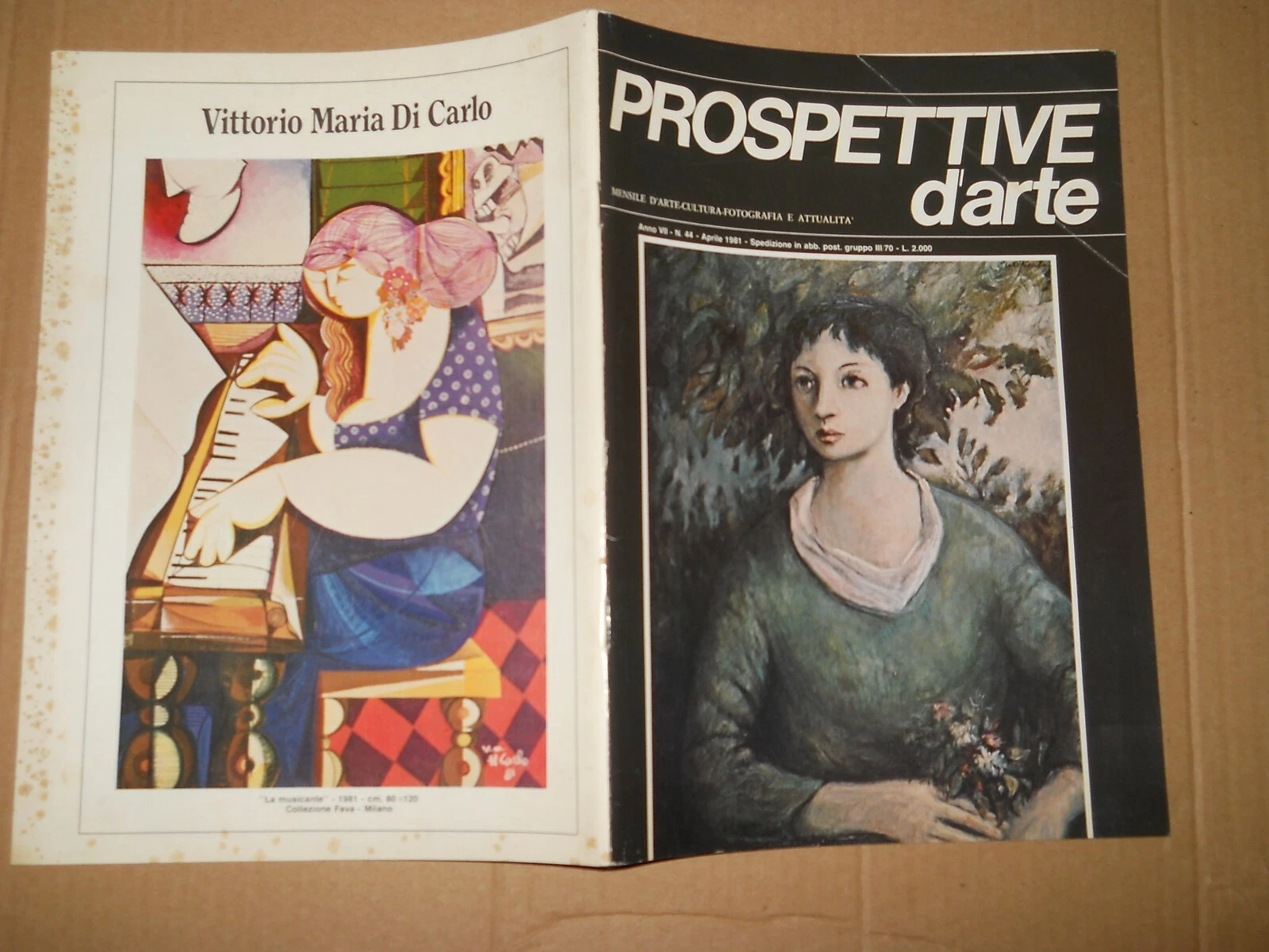 rivista PROSPETTIVE D'ARTE 44/1981 - Keplero, Ligabue, Barthes, Perec, G. …