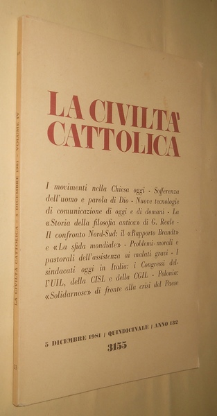 rivista quindicinale LA CIVILTà CATTOLICA n. 3155 / 1981