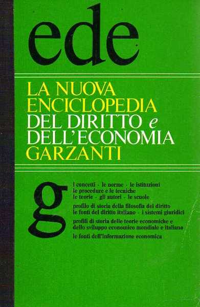 LA NUOVA ENCICLOPEDIA DEL DIRITTO E DELL'ECONOMIA GARZANTI