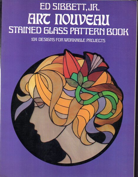 Art nouveau stained glass pattern book