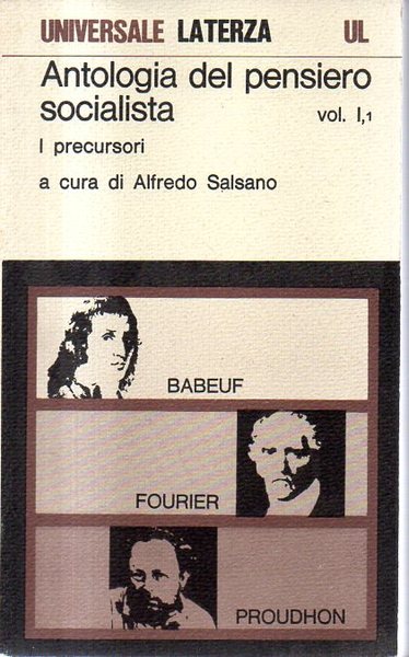 Antologia del pensiero socialista. I precursori