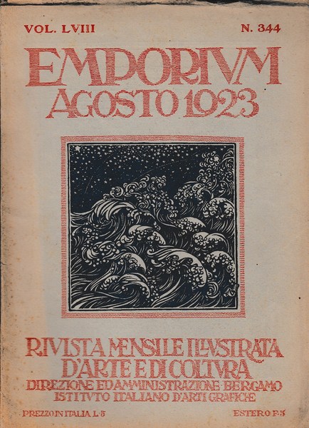 EMPORIUM. Rivista mensile illustrata d'Arte e di Cultura. Agosto 1923