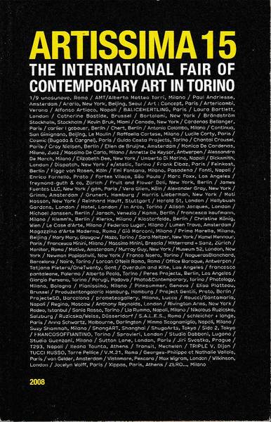 ARTISSIMA 15 The international fair of contemporary art in Torino